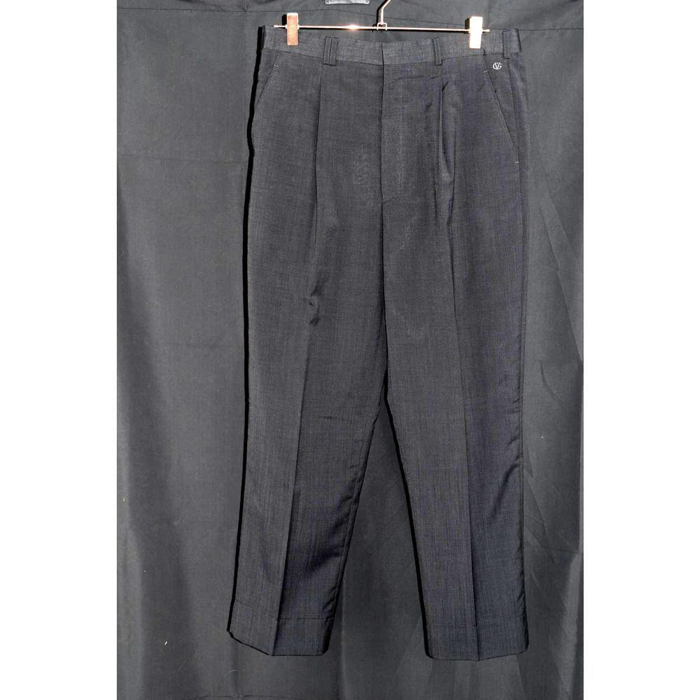 Giovanni Valentino Gray Pleated Wool Slacks Pants - 50 / 34